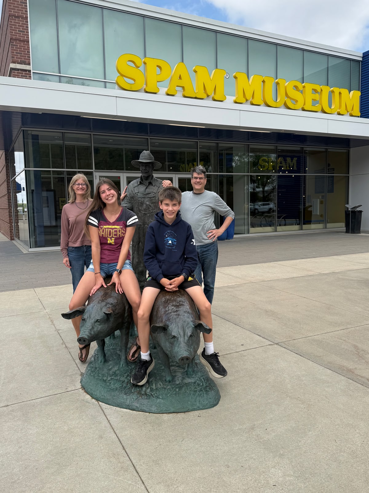 Peder and his family at the SPAM Museum